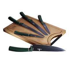 Набор ножей Berlinger Haus 5 с разделочной доской, коллекция Emerald цена и информация | Ножи и аксессуары для них | kaup24.ee