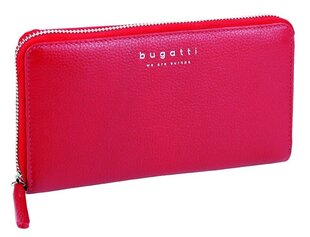 Nahast rahakott lukuga naistele Bugatti Linda, punane hind ja info | Naiste rahakotid | kaup24.ee