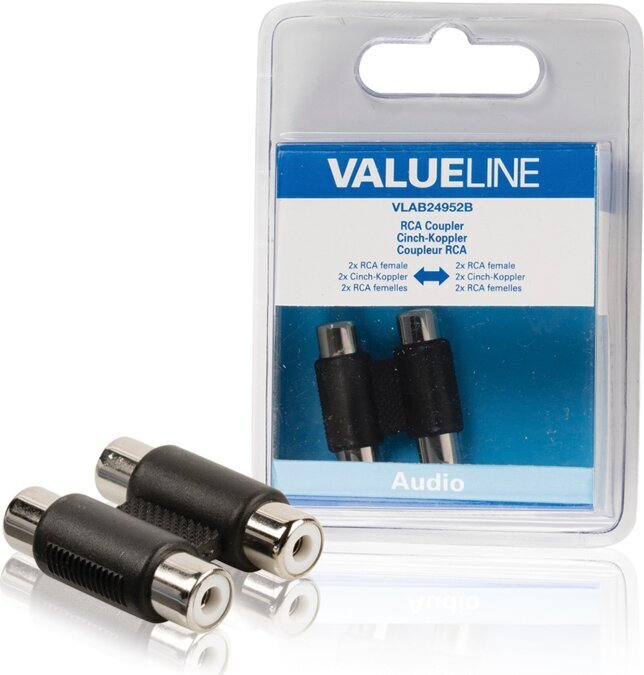 2xRCA pesa Valueline VLAB24952B - 2xRCA pesa hind ja info | USB jagajad, adapterid | kaup24.ee