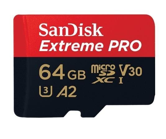Mälukaart Secure Digital micro Extreme Pro 64GB 170MB/s A2/V30/UHS-I/U3 hind ja info | Fotoaparaatide mälukaardid | kaup24.ee