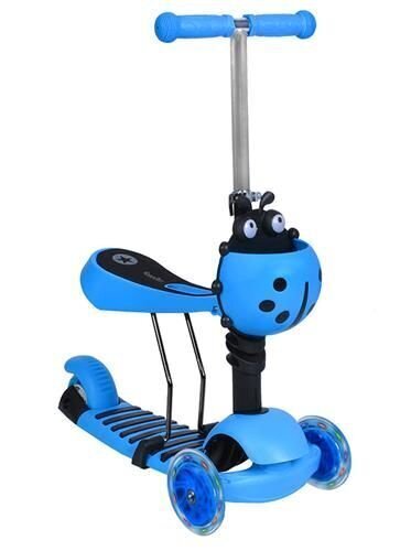 Sinine tõukeratas scooter 3 in 1 цена и информация | Tõukerattad | kaup24.ee