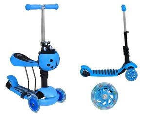 Sinine tõukeratas scooter 3 in 1 цена и информация | Самокаты | kaup24.ee