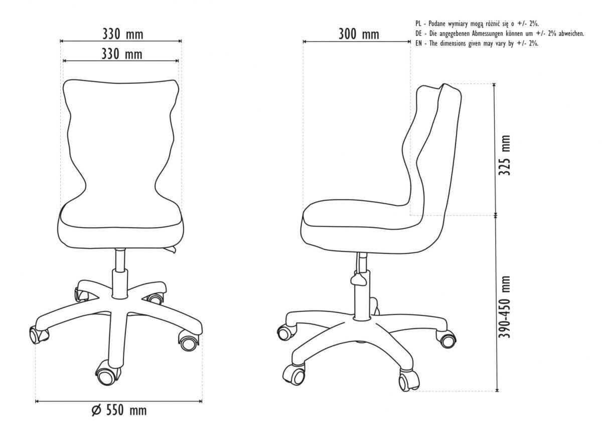 Kontoritool Entelo Petit VS06 3, sinine/hall hind ja info | Kontoritoolid | kaup24.ee