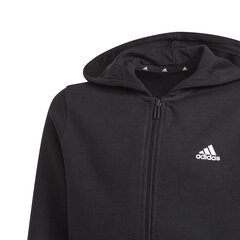 Poiste džemper Adidas B Lin Fz Hoodie, must hind ja info | Poiste kampsunid, vestid ja jakid | kaup24.ee