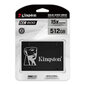 SSD|KINGSTON|KC600|512GB|SATA 3.0|TLC|Kirjutuskiirus 520 MBait/s|Lugemiskiirus 550 MBait/s|2,5"|TBW 300 TB|MTBF 1000000 tundi|SKC600/512G цена и информация | Sisemised kõvakettad (HDD, SSD, Hybrid) | kaup24.ee