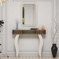 Laua ja peegli komplekt Kalune Design 845, beež värv / pruun hind ja info | Meigilauad | kaup24.ee