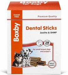 Närimispulgad koerte hambahoolduseks Boxby Dental Sticks Zeolite & SHMP, kutsikale ja väikest tõugu koerale, 320 g hind ja info | Maiustused koertele | kaup24.ee