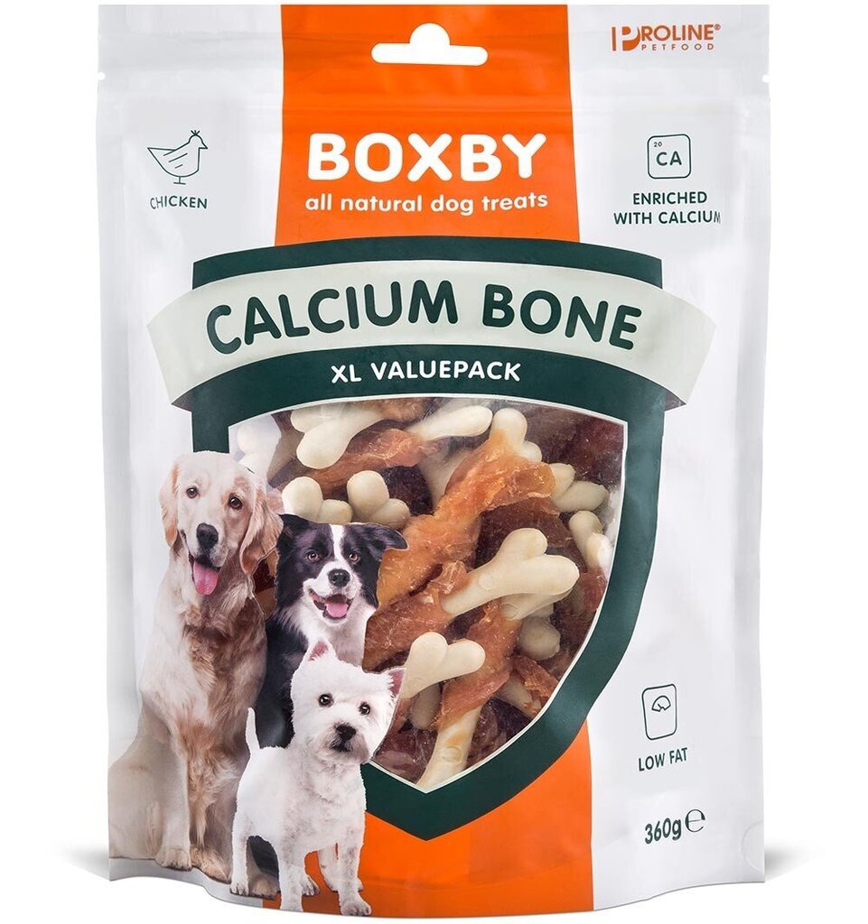 Naturaalne maius koerale kanalihaga Boxby Calcium Bone, 360 g цена и информация | Maiustused koertele | kaup24.ee