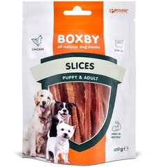 Boxby slices for dogs 360g - нарезки для взрослых собак (100% курица) цена и информация | Лакомства для собак | kaup24.ee