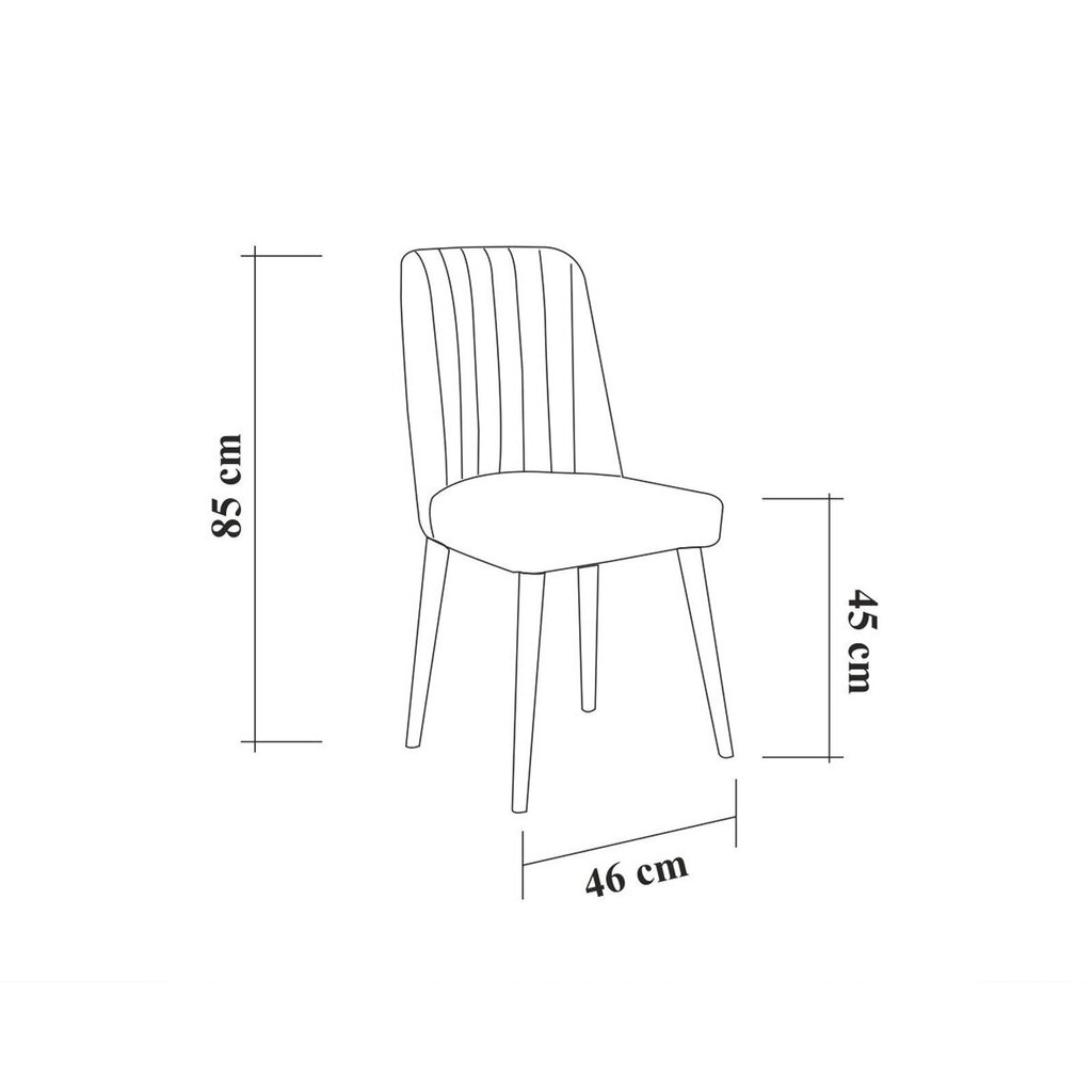 Söögitool Kalune Design 869, helehall цена и информация | Söögitoolid, baaritoolid | kaup24.ee