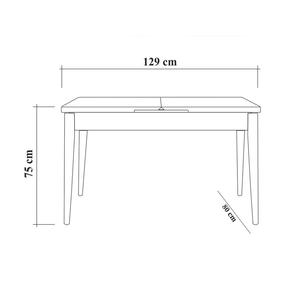 Söögitoa komplekt Kalune Design 869, valge/helehall цена и информация | Söögilauakomplektid | kaup24.ee