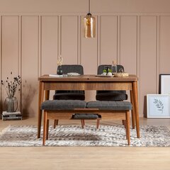 Комплект для столовой Kalune Design 869, коричневый/серый цена и информация | Комплекты мебели для столовой | kaup24.ee