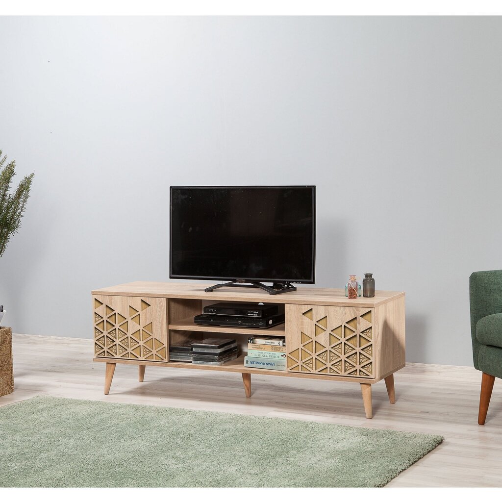TV-laud Kalune Design 863(I), kollane/tamme värv цена и информация | TV alused | kaup24.ee