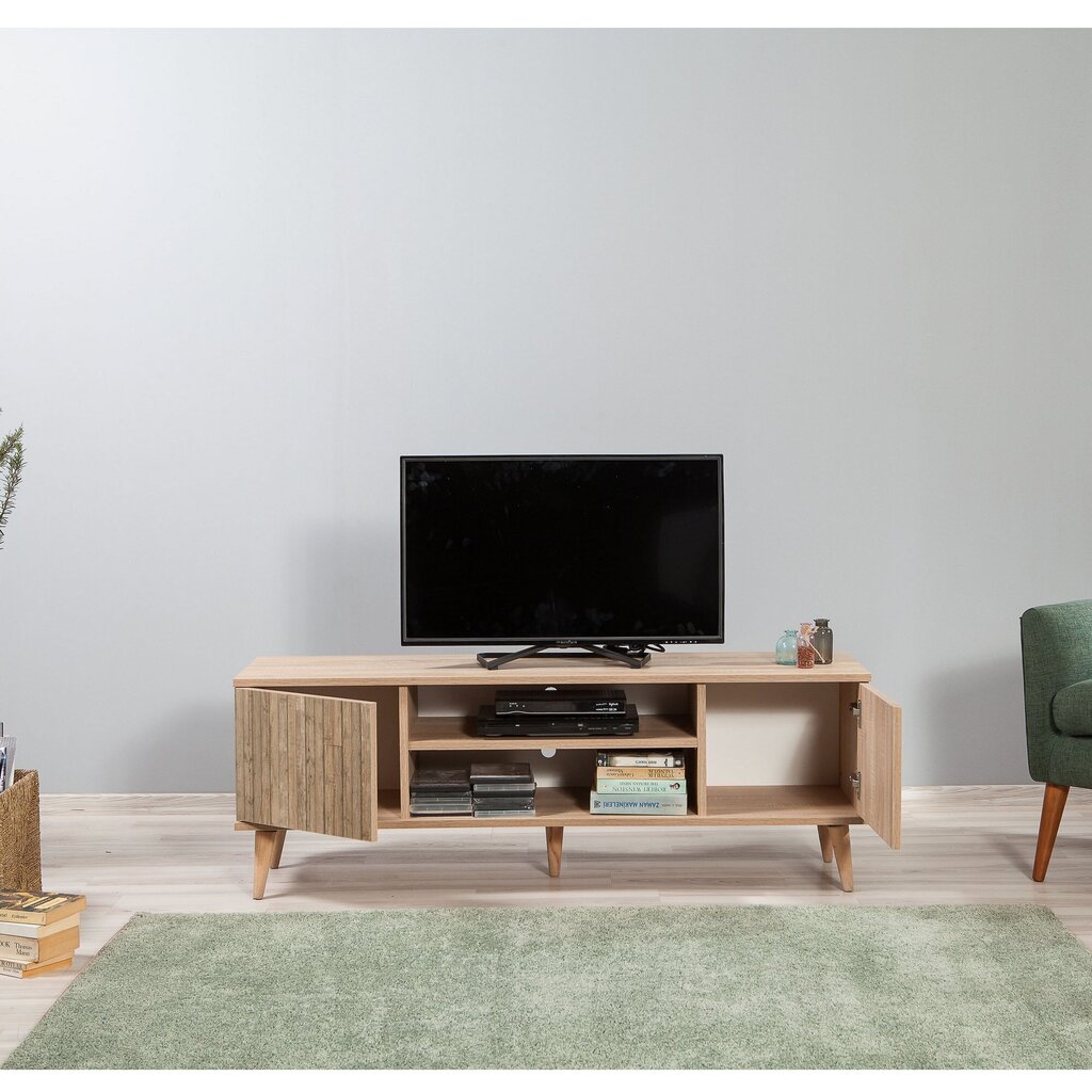 TV-laud Kalune Design 863(I), beeži värvi/tamme värvi цена и информация | TV alused | kaup24.ee