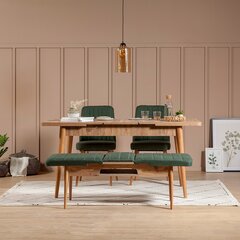 Комплект для столовой Kalune Design 869, зеленый/бежевый цена и информация | Комплекты мебели для столовой | kaup24.ee