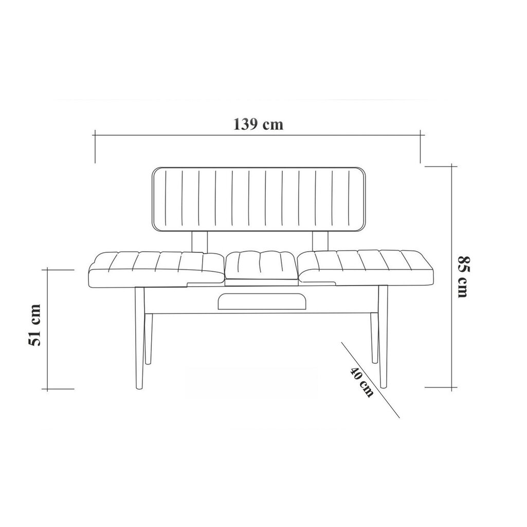 Söögitoa komplekt Kalune Design 869(I), pruun/sinine цена и информация | Söögilauakomplektid | kaup24.ee