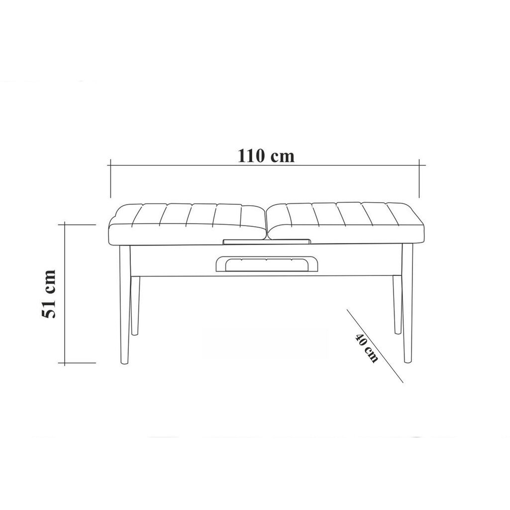 Söögitoa komplekt Kalune Design 869(I), pruun/hall цена и информация | Söögilauakomplektid | kaup24.ee