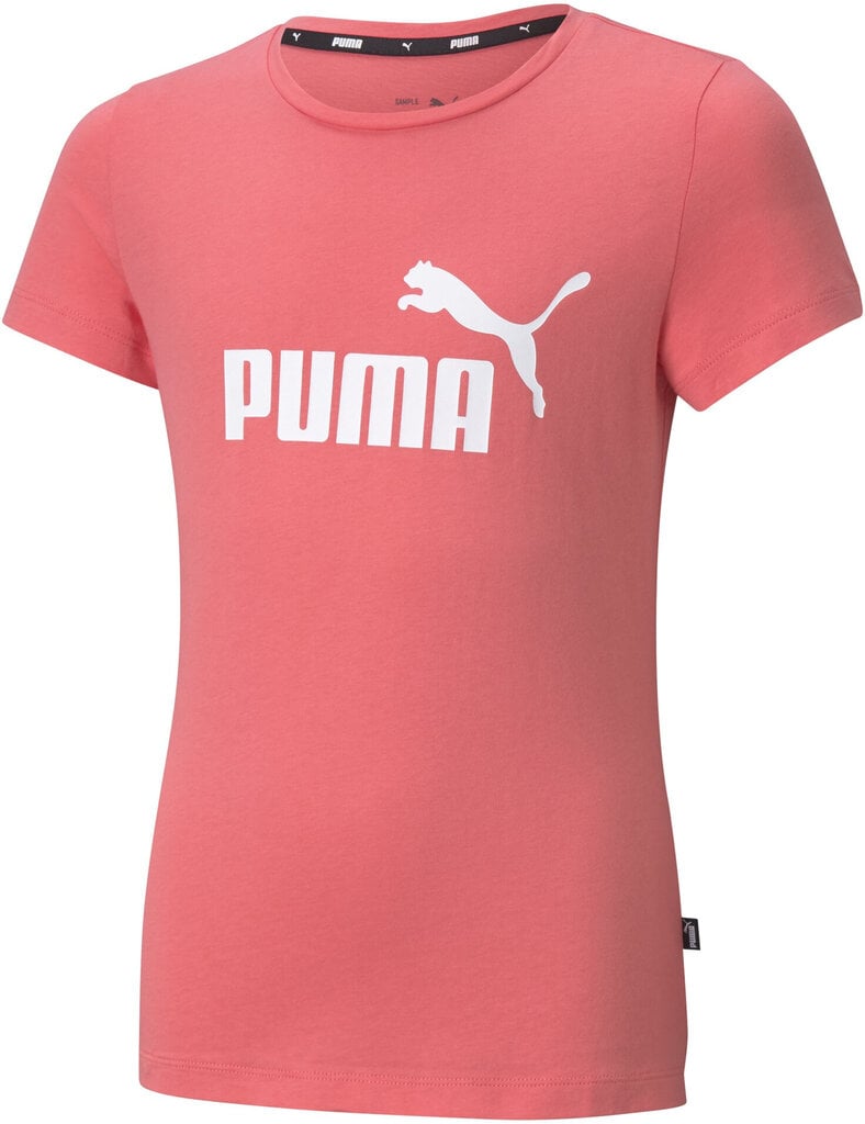 Pluus Puma Ess Logo Tee Pink цена и информация | Tüdrukute särgid | kaup24.ee