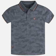 Детская рубашка-поло Mayoral 6140, тёмно-серая/оранжевая цена и информация | Рубашки для мальчиков | kaup24.ee