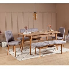 Комплект для столовой Kalune Design 869(I), светло-серый/бежевый цена и информация | Комплекты мебели для столовой | kaup24.ee