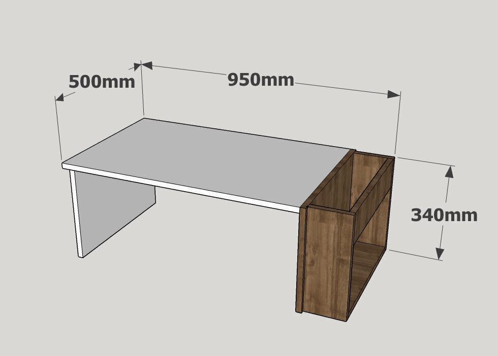 Diivanilaud Kalune Design 745(I), valge/pruun hind ja info | Diivanilauad | kaup24.ee