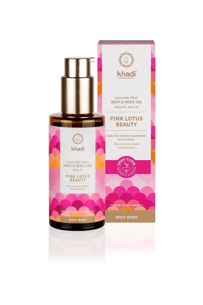 Keha- ja näoõli Khadi Pink Lotus Beauty Elixir, 100 ml hind ja info | Kehakreemid, losjoonid | kaup24.ee