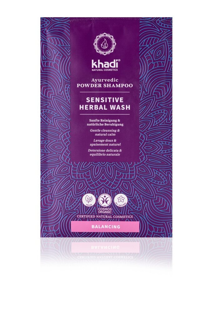 Ajurveda kuivšampoon Khadi Sensitive Herbal Wash, 50g цена и информация | Šampoonid | kaup24.ee