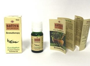 Eukalüpti eeterlik õli Sattva Ayurveda Eucalyptus, 10 ml цена и информация | Эфирные, косметические масла, гидролаты | kaup24.ee