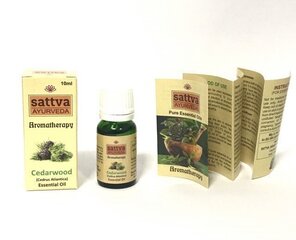 Seedri eeterlik õli Sattva Ayurveda Cedarwwod, 10 ml hind ja info | Eeterlikud ja kosmeetilised õlid | kaup24.ee