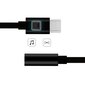 Adapter USB Type C į 3.5 mm mini jack Female, must hind ja info | Mobiiltelefonide kaablid | kaup24.ee