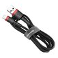 Kaabel Baseus USB Durable Nylon Braided Wire Usb / Lightning Qc3.0 2A 3m, must/punane CALKLF-R91 цена и информация | Mobiiltelefonide kaablid | kaup24.ee