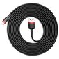 Kaabel Baseus USB Durable Nylon Braided Wire Usb / Lightning Qc3.0 2A 3m, must/punane CALKLF-R91 цена и информация | Mobiiltelefonide kaablid | kaup24.ee