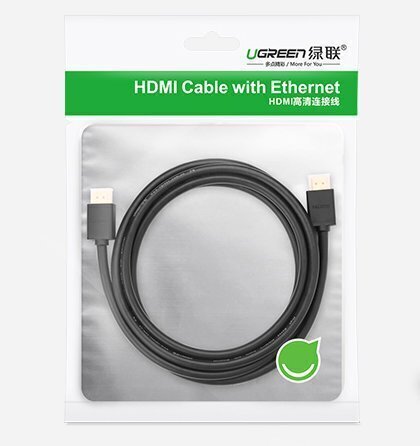 Kaabel Ugreen HDMI 4K 60 Hz 3D 1 m, must (HD104 10106) hind ja info | Kaablid ja juhtmed | kaup24.ee