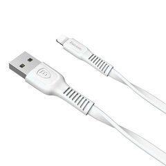 Laadimis- / andmesidekaabel USB - Lightning Baseus 1m, 2A, valge hind ja info | Mobiiltelefonide kaablid | kaup24.ee