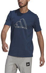 Adidas Футболки M Fi Gfx Tee Blue цена и информация | Meeste T-särgid | kaup24.ee