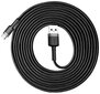 Kaabel Baseus USB Durable Nylon Braided Wire Usb / Lightning Qc3.0 2A 3m, must/hall (Calklf-Rg1) hind ja info | Mobiiltelefonide kaablid | kaup24.ee