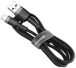 Кабель Baseus USB Durable Nylon Braided Wire Usb / Lightning Qc3.0 2A, Calklf-Rg1, 3 м, черный/серый цена и информация | Borofone 43757-uniw | kaup24.ee