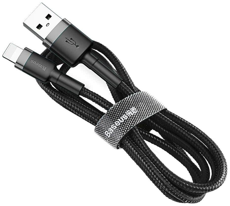 Kaabel Baseus USB Durable Nylon Braided Wire Usb / Lightning Qc3.0 2A 3m, must/hall (Calklf-Rg1) цена и информация | Mobiiltelefonide kaablid | kaup24.ee