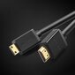 Kaabel Ugreen HDMI (male) - mini HDMI (male) 3D Ethernet ARC 1 m, must (HD108 10195) hind ja info | Kaablid ja juhtmed | kaup24.ee