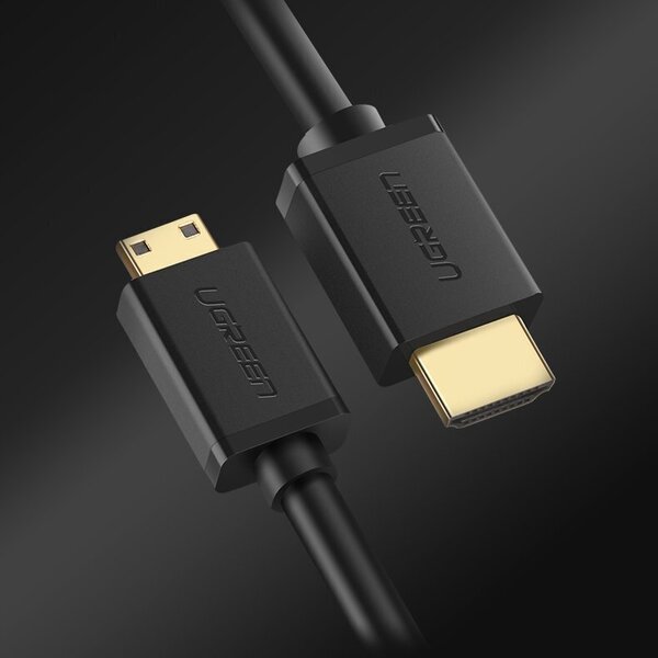 HDMI Kaabel Ugreen HDMI (male) - mini HDMI (male) 3D Ethernet ARC 1 m, must  (HD108 10195) hind | kaup24.ee