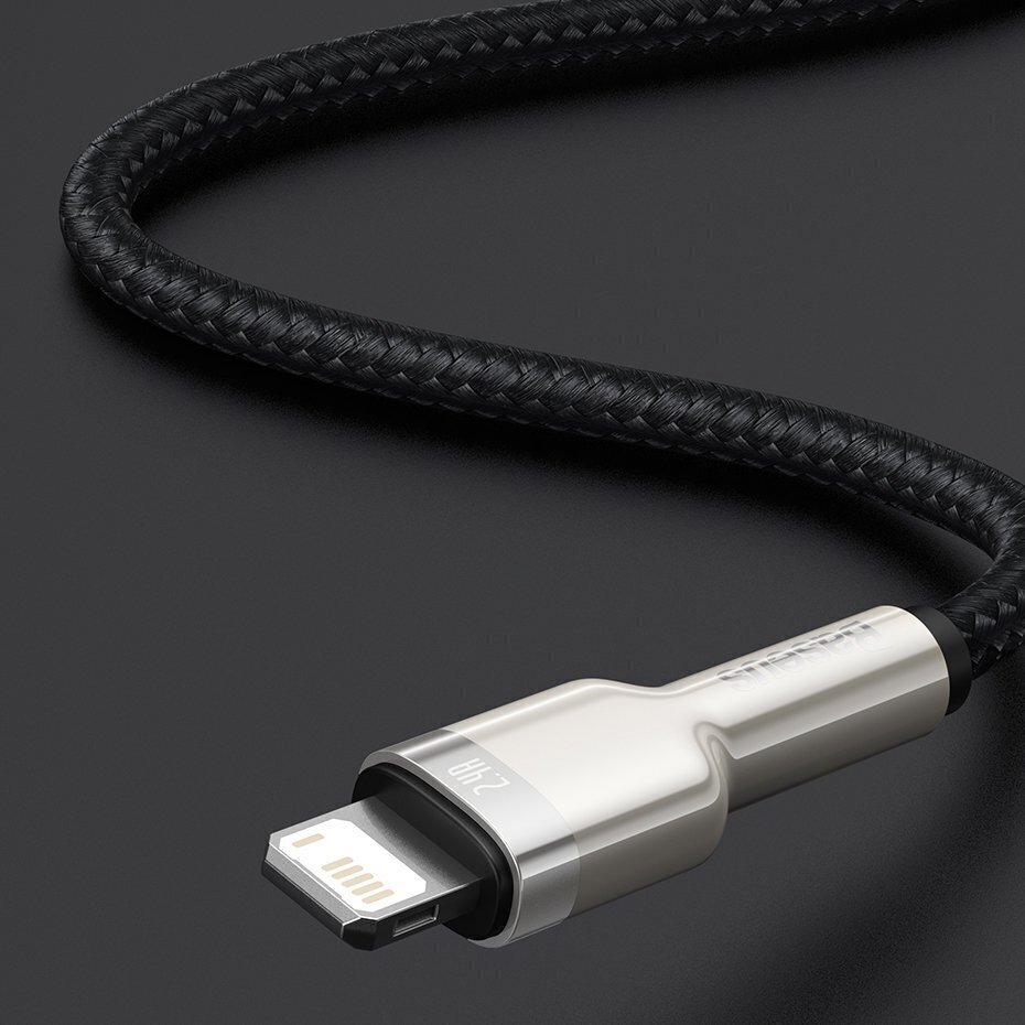 Kaabel Baseus Cafule Series USB Į Lightning 2.4A 2m, lilla hind ja info | Mobiiltelefonide kaablid | kaup24.ee