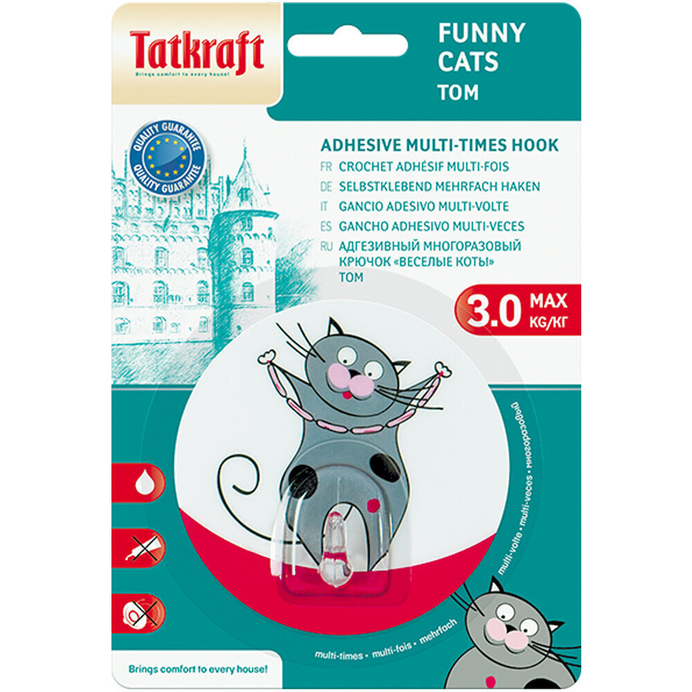 Vannikonks Tatkraft Funny Cats цена и информация | Vannitoa sisustuselemendid ja aksessuaarid | kaup24.ee