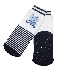 Нескользящие детские носки для ползанья "Полоски и муравей" цена и информация | Колготки, носочки для новорожденных | kaup24.ee