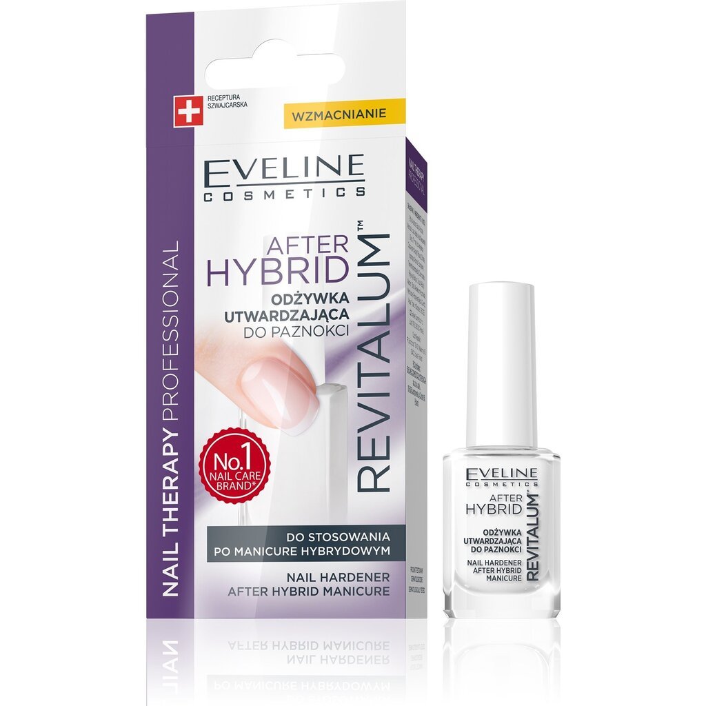 Küünte tugevdaja - palsam Eveline After Hybrid Manicure Nail Harder Revitalum Nail Conditioner, 12 ml цена и информация | Küünelakid, küünetugevdajad | kaup24.ee