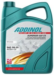 Addinol Superior 020 C5 0w20 Volvo õli - 5L hind ja info | Mootoriõlid | kaup24.ee