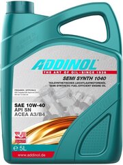 Mootoriõli Addinol Semi Synth 1040 10w40 - 5L hind ja info | Mootoriõlid | kaup24.ee