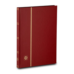 Väikeformaadiline markide album Leuchtturm BASIC LS 4/16, A4 formaat, 32 musta lehekülge, punane hind ja info | Postmargid | kaup24.ee
