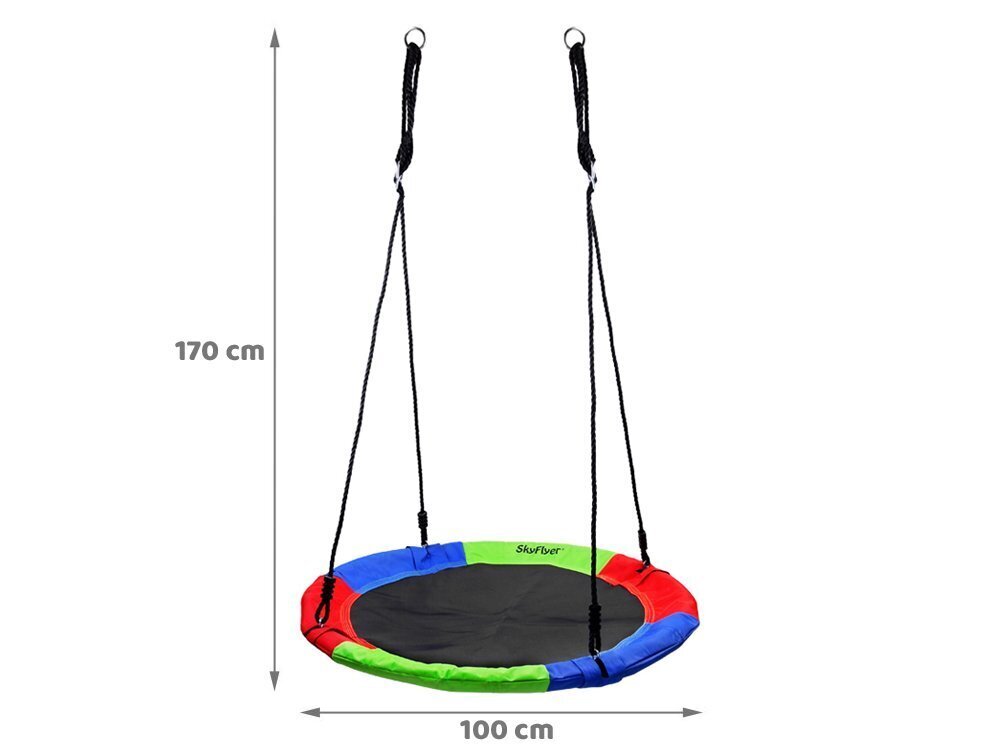 Kiik "SkyFlyer", 100 cm läbimõõduga, värviline цена и информация | Kiiged | kaup24.ee