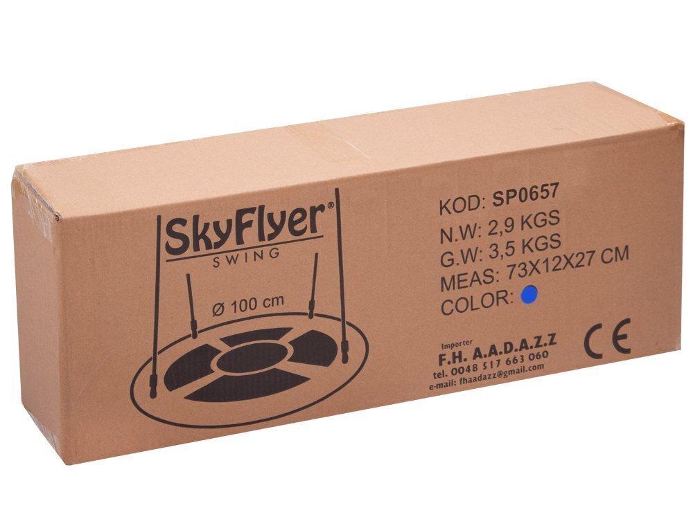 Kiik "SkyFlyer", 100 cm läbimõõduga, sinine цена и информация | Kiiged | kaup24.ee