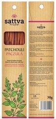 Ароматические благовонные палочки Sattva Ayurveda Patchouli, 15 шт цена и информация | Ароматы для дома | kaup24.ee